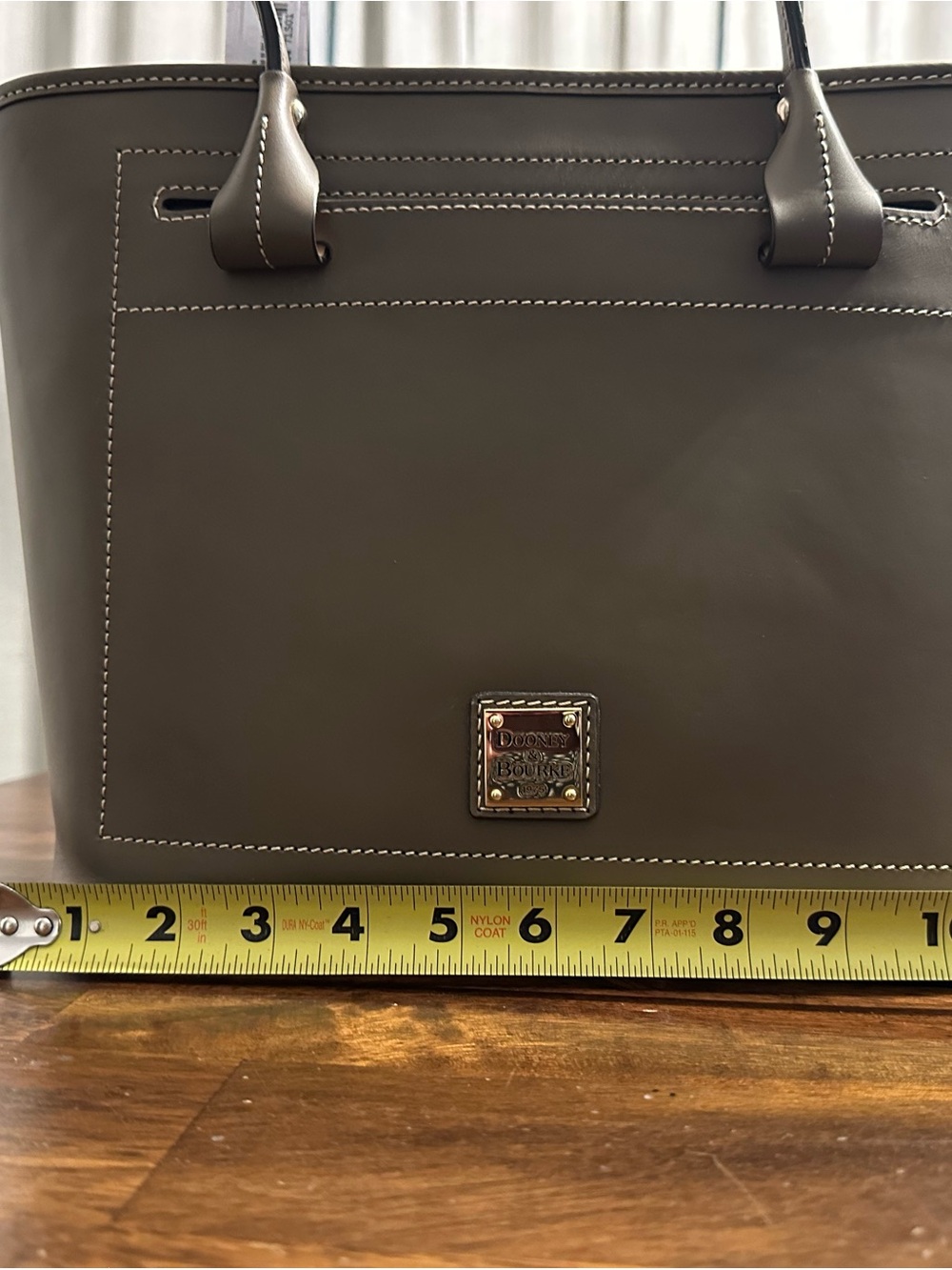 Dooney & Bourke Taupe Brown Leather Tote - Picture 10 of 13